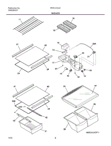 07 - Shelves parts for Frigidaire Refrigerator FRT21KG3CQ2 from AppliancePartsPros.com