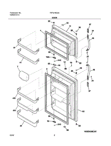 03 - Doors parts for Frigidaire Refrigerator FRT21KS5AW5 from AppliancePartsPros.com