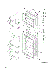 03 - Door parts for Frigidaire Refrigerator FRT21KS6CQ3 from AppliancePartsPros.com