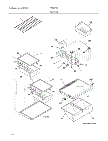 07 - Shelves parts for Frigidaire Refrigerator FRT21LR7ABF from AppliancePartsPros.com