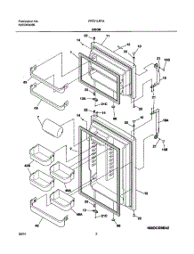 03 - Doors parts for Frigidaire Refrigerator FRT21LR7AQ2 from AppliancePartsPros.com