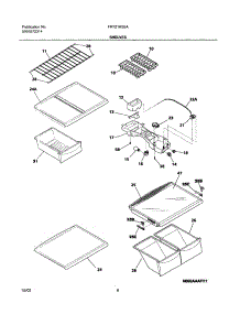 07 - Shelves parts for Frigidaire Refrigerator FRT21KS5AW4 from AppliancePartsPros.com