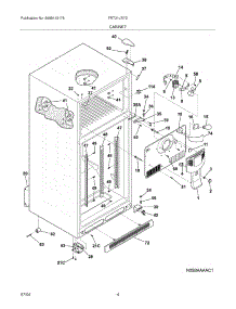 05 - Cabinet parts for Frigidaire Refrigerator FRT21LR7DK0 from AppliancePartsPros.com
