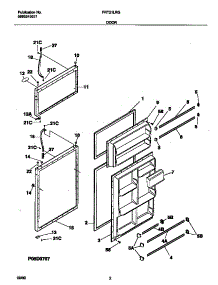 02 - Door parts for Frigidaire Refrigerator FRT21LRGD7 from AppliancePartsPros.com