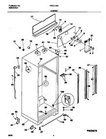 03 - Cabinet parts for Frigidaire Refrigerator FRT21LRGD7 from AppliancePartsPros.com