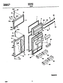 02 - Door parts for Frigidaire Refrigerator FRT21NNCD5 from AppliancePartsPros.com