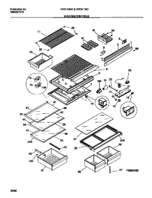 04 - Shelves / Controls parts for Frigidaire Refrigerator FRT21NNCD0 from AppliancePartsPros.com