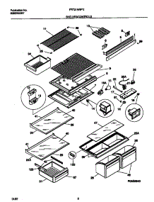 04 - Shelves / Controls parts for Frigidaire Refrigerator FRT21NRFD0 from AppliancePartsPros.com