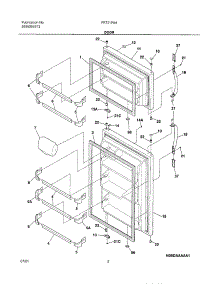 03 - Doors parts for Frigidaire Refrigerator FRT21P5AQ2 from AppliancePartsPros.com
