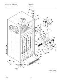 05 - Cabinet parts for Frigidaire Refrigerator FRT21P5ABG from AppliancePartsPros.com
