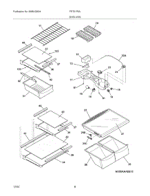 07 - Shelves parts for Frigidaire Refrigerator FRT21P5ABG from AppliancePartsPros.com