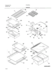 07 - Shelves parts for Frigidaire Refrigerator FRT21P5AW1 from AppliancePartsPros.com