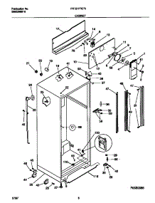 03 - Cabinet parts for Frigidaire Refrigerator FRT21PRCB5 from AppliancePartsPros.com