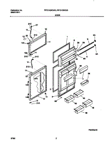 02 - Door parts for Frigidaire Refrigerator FRT21QRCD5 from AppliancePartsPros.com