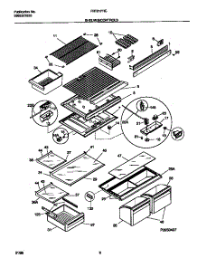 04 - Shelves / Controls parts for Frigidaire Refrigerator FRT21PRCD6 from AppliancePartsPros.com