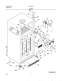 05 - Cabinet parts for Frigidaire Refrigerator FRT21R6AQ1 from AppliancePartsPros.com