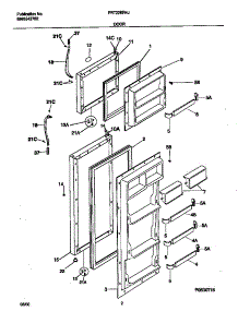 02 - Door parts for Frigidaire Refrigerator FRT22KR4JW1 from AppliancePartsPros.com