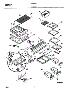 04 - Shelves parts for Frigidaire Refrigerator FRT22KR4JW1 from AppliancePartsPros.com