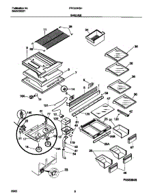 04 - Shelves parts for Frigidaire Refrigerator FRT22IRSHK3 from AppliancePartsPros.com
