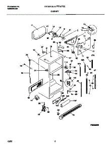 03 - Cabinet parts for Frigidaire Refrigerator FRT22RGCW0 from AppliancePartsPros.com