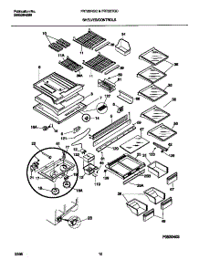 04 - Shelves / Controls parts for Frigidaire Refrigerator FRT22RGCW0 from AppliancePartsPros.com