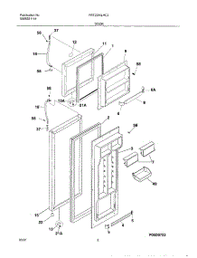 03 - Door parts for Frigidaire Refrigerator FRT22INLHC2 from AppliancePartsPros.com