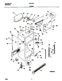 03 - Cabinet parts for Frigidaire Refrigerator FRT22QGJB3 from AppliancePartsPros.com