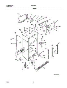 03 - Cabinet parts for Frigidaire Refrigerator FRT22QRGW1 from AppliancePartsPros.com
