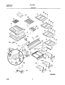 04 - Shelves parts for Frigidaire Refrigerator FRT22QRGW1 from AppliancePartsPros.com