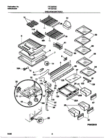 04 - Shelves / Controls parts for Frigidaire Refrigerator FRT22RGCW2 from AppliancePartsPros.com