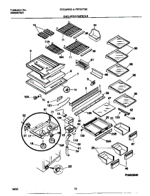 04 - Shelves / Controls parts for Frigidaire Refrigerator FRT22RGCW3 from AppliancePartsPros.com