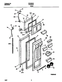 02 - Door parts for Frigidaire Refrigerator FRT22TGCB5 from AppliancePartsPros.com
