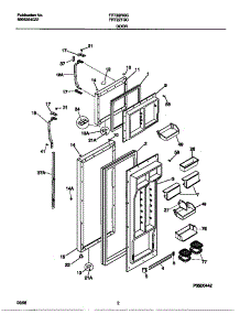 02 - Door parts for Frigidaire Refrigerator FRT22TGCB2 from AppliancePartsPros.com