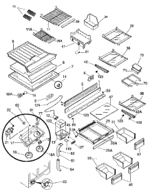Refrigerator Cabinet parts for Frigidaire Refrigerator FRT22THAB0/K0 from AppliancePartsPros.com