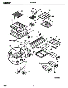04 - Shelves,  Moulding parts for Frigidaire Refrigerator FRT24PRAD2 from AppliancePartsPros.com