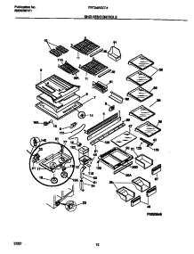 04 - Shelves / Controls parts for Frigidaire Refrigerator FRT24RGCW4 from AppliancePartsPros.com