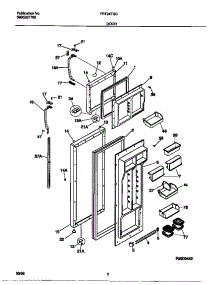 02 - Door parts for Frigidaire Refrigerator FRT24TGCW4 from AppliancePartsPros.com