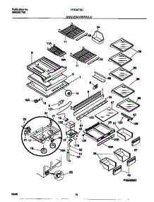 04 - Shelves / Controls parts for Frigidaire Refrigerator FRT24TGCW4 from AppliancePartsPros.com