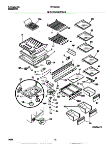 04 - Shelves / Controls parts for Frigidaire Refrigerator FRT26XGCW3 from AppliancePartsPros.com