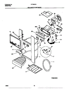 07 - Ice & Water Dispenser parts for Frigidaire Refrigerator FRT26XGCW3 from AppliancePartsPros.com