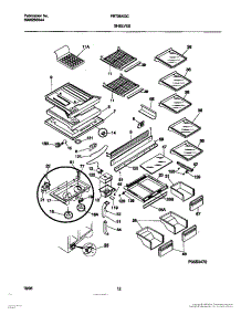 04 - Shelves parts for Frigidaire Refrigerator FRT26XGCW4 from AppliancePartsPros.com