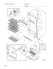 05 - Cabinet parts for Frigidaire Refrigerator FRU17B2JW12 from AppliancePartsPros.com