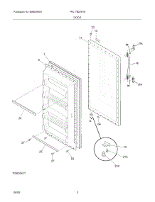 03 - Door parts for Frigidaire Refrigerator FRU17B2JW18 from AppliancePartsPros.com