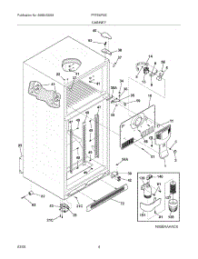 05 - Cabinet parts for Frigidaire Refrigerator FRT8WR6EB0 from AppliancePartsPros.com