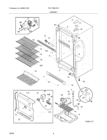 05 - Cabinet parts for Frigidaire Refrigerator FRU17B2JW15 from AppliancePartsPros.com