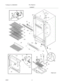 05 - Cabinet parts for Frigidaire Refrigerator FRU17B2JW18 from AppliancePartsPros.com