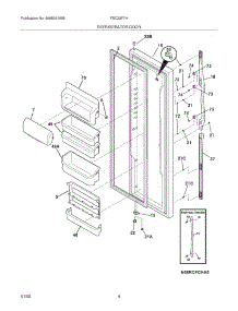 05 - Refrrigerator Door parts for Frigidaire Refrigerator FSC23F7HB9 from AppliancePartsPros.com