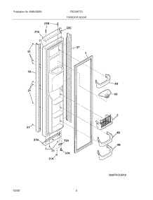 03 - Freezer Door parts for Frigidaire Refrigerator FSC23F7TDB3 from AppliancePartsPros.com