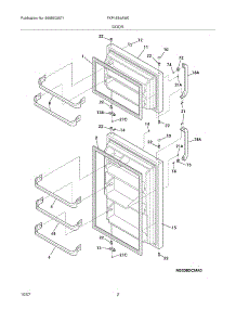 03 - Door parts for Frigidaire Refrigerator FXP18B4AW0 from AppliancePartsPros.com