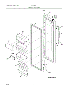 05 - Refrigerator Door parts for Frigidaire Refrigerator GHSC39EFPB0 from AppliancePartsPros.com